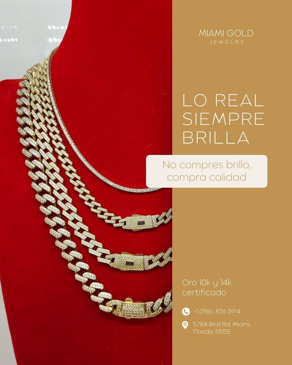 Cadena Tennis Zirconia 4mm 20in en Oro 10K