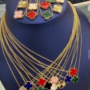 Gargantilla Clover 18in en Oro 14K