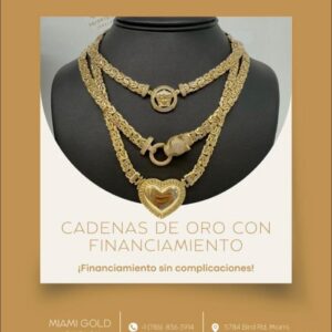 Gargantilla Bizantino 18in en Oro 14K