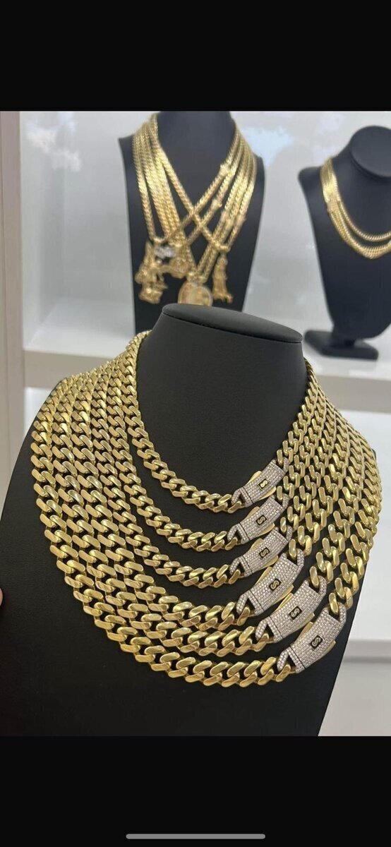 Cadena Mónaco 8mm 20in en Oro 10K