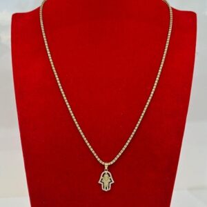 Cadena Iced Oro Blanco 3mm 24in