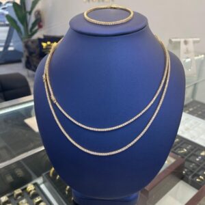 Pulso Tennis Zirconia 4mm 7in en Oro 10K