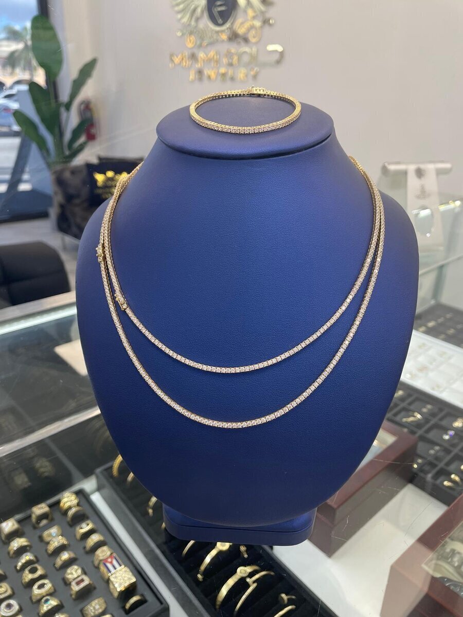 Cadena Tennis Zirconia 4mm 20in en Oro 10K - Image 2