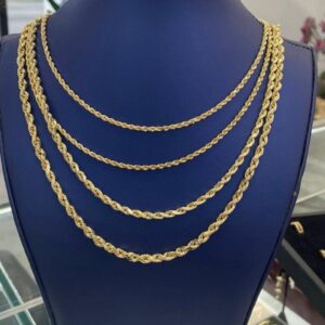 Cadena Torzal Soga 4mm 22in en Oro 10K