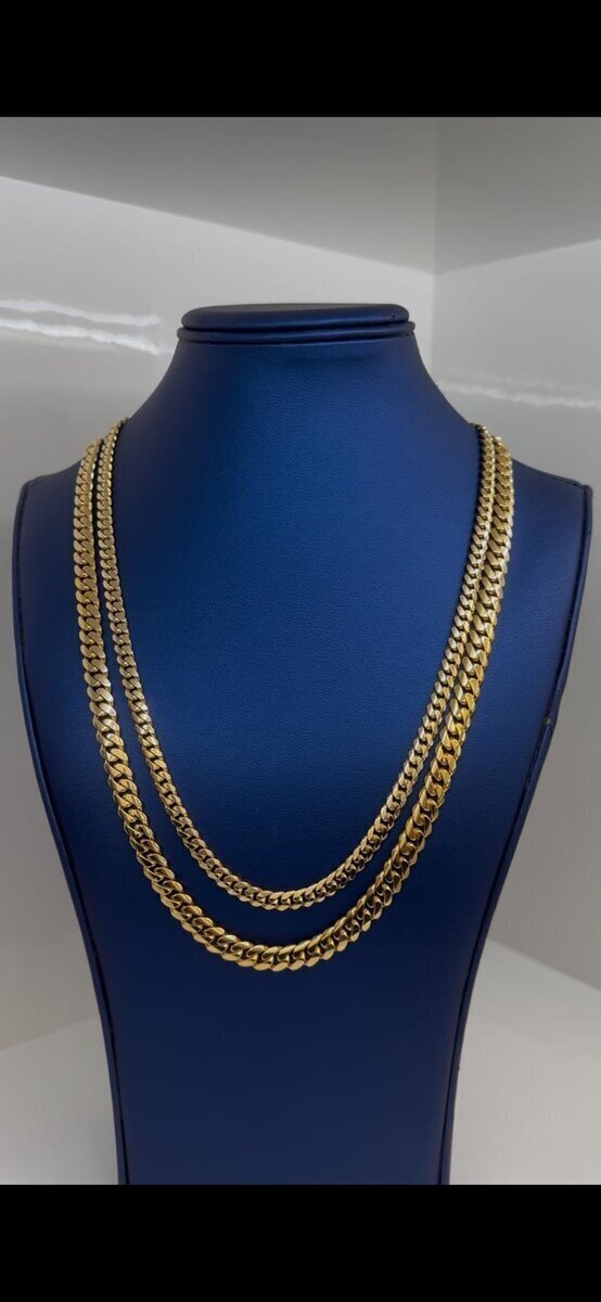 Cadena Eslabón Cubano en Oro 14K 5mm 20 Pulgadas