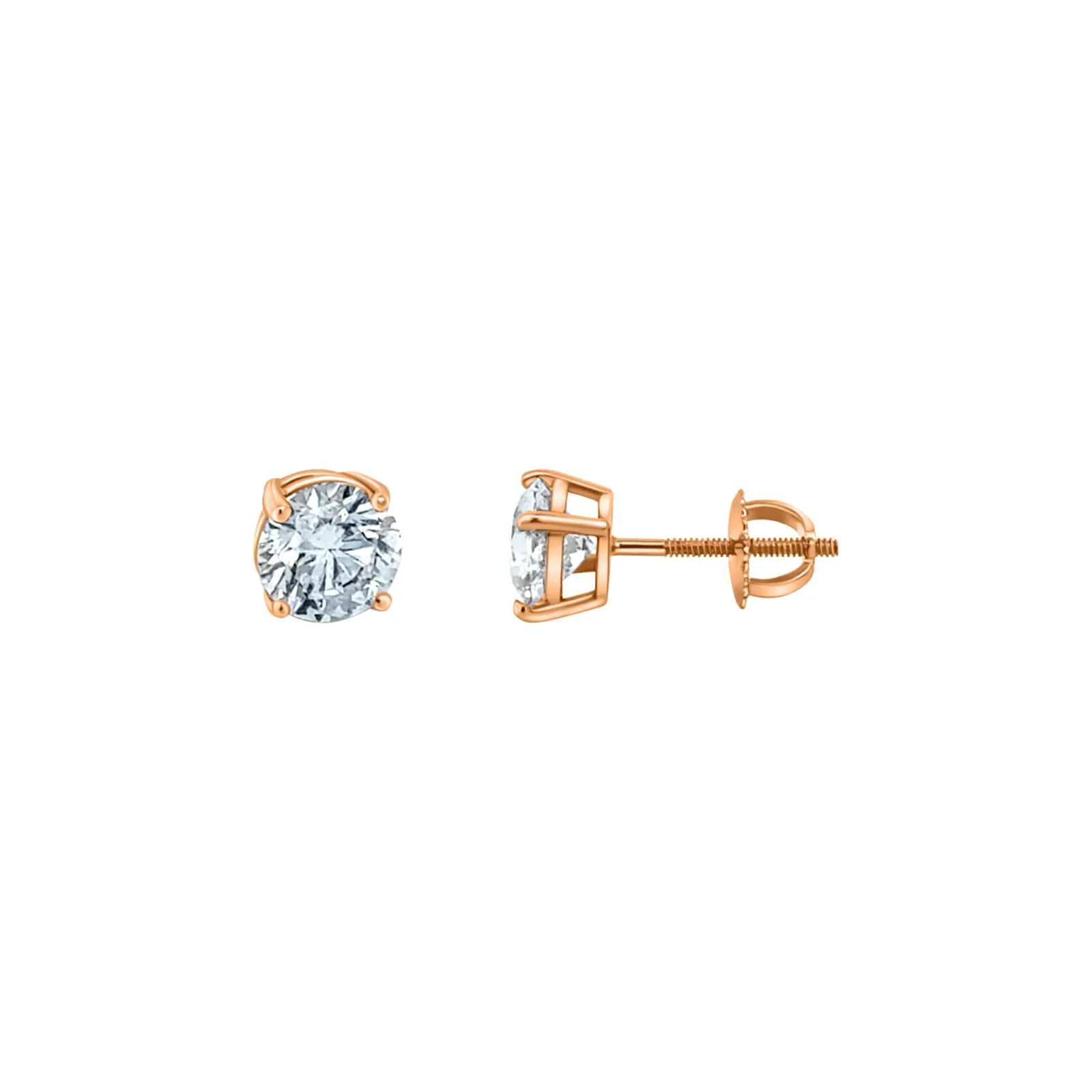 4 Prong 2CTW Lab Grown Diamond Studs