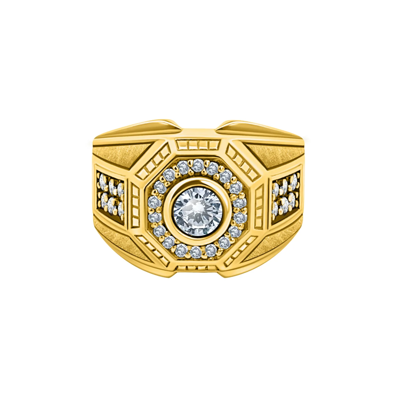 Yellow Gold Heptagon Ring