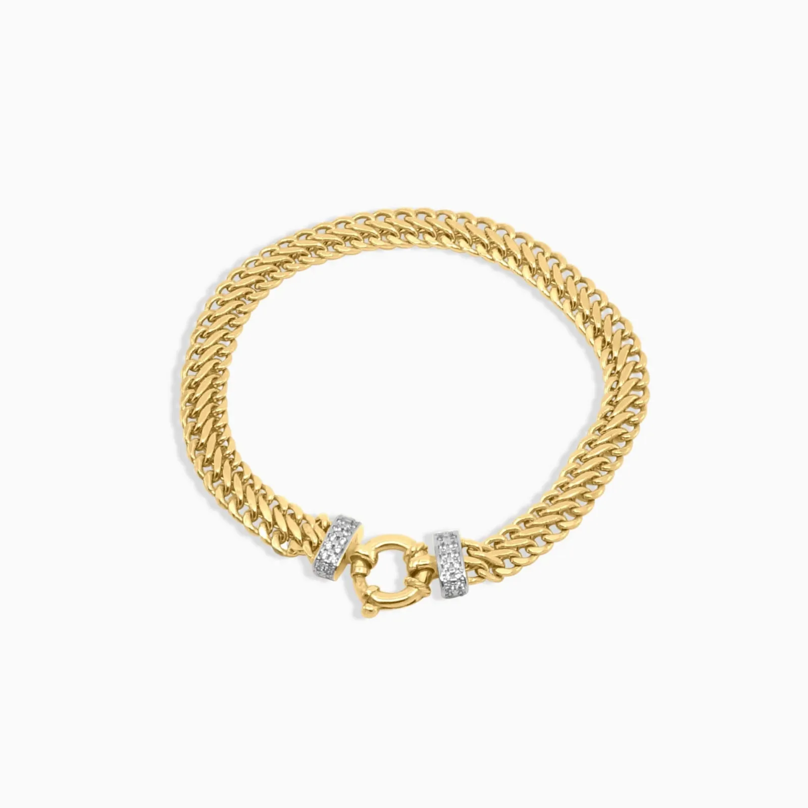 Pulsera de Oro con Detalle Texturizado en 10k Daisy Joyeria