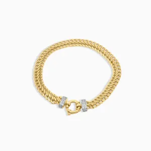 Pulsera de Oro con Detalle Texturizado en 10k Daisy Joyeria