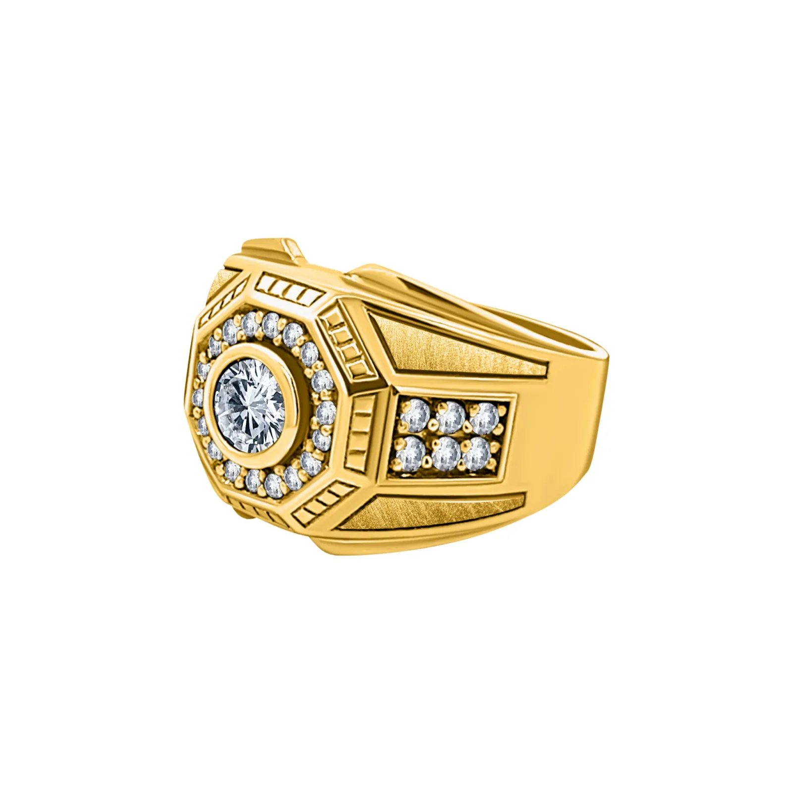 Yellow Gold Heptagon Ring