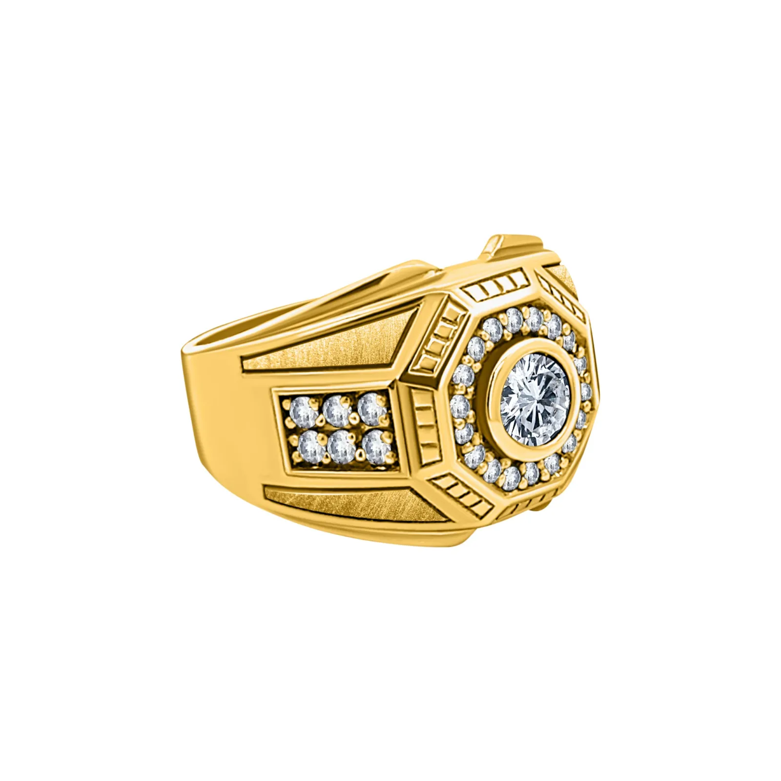 Yellow Gold Heptagon Ring