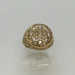 Anillo Roseta de Hombre en Oro 10K