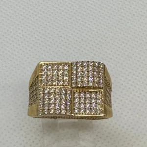 Anillo Cuatro Cuadros en Oro 10K