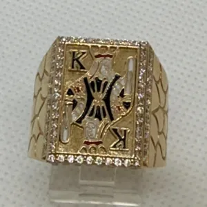 Anillo de Cartas de Rey en Oro 10K