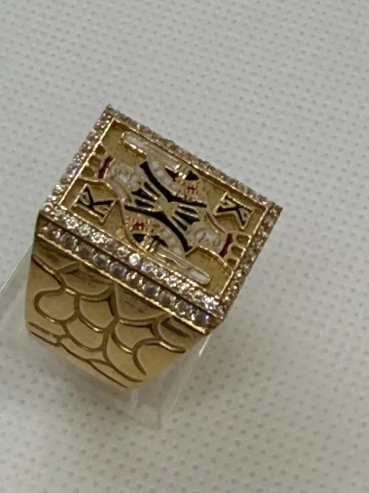 Anillo de Cartas de Rey en Oro 10K - Imagen 2