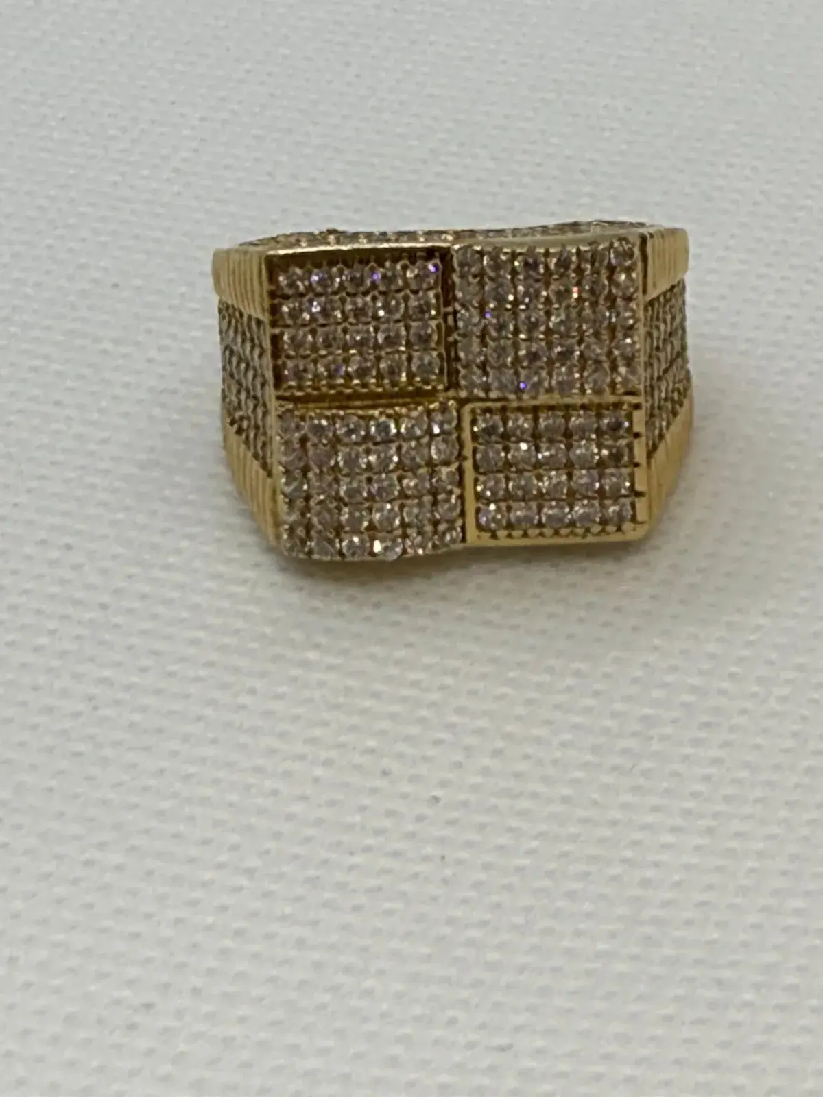 Anillo Cuatro Cuadros en Oro 10K - Imagen 3