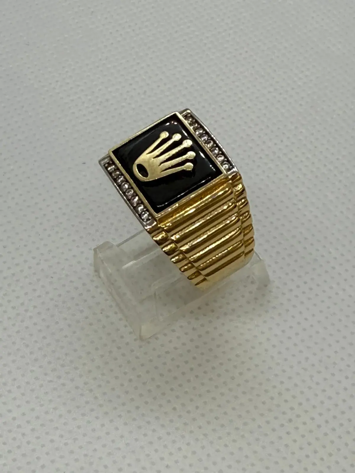 Anillo Estilo Rolex en Oro 10K - Imagen 2