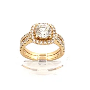 Anillos Compromiso 14K A CVD 1.53CT 0.94CT Size 6 - La Borla Gold