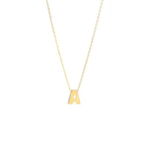 Letter A Initial Pendant Necklace