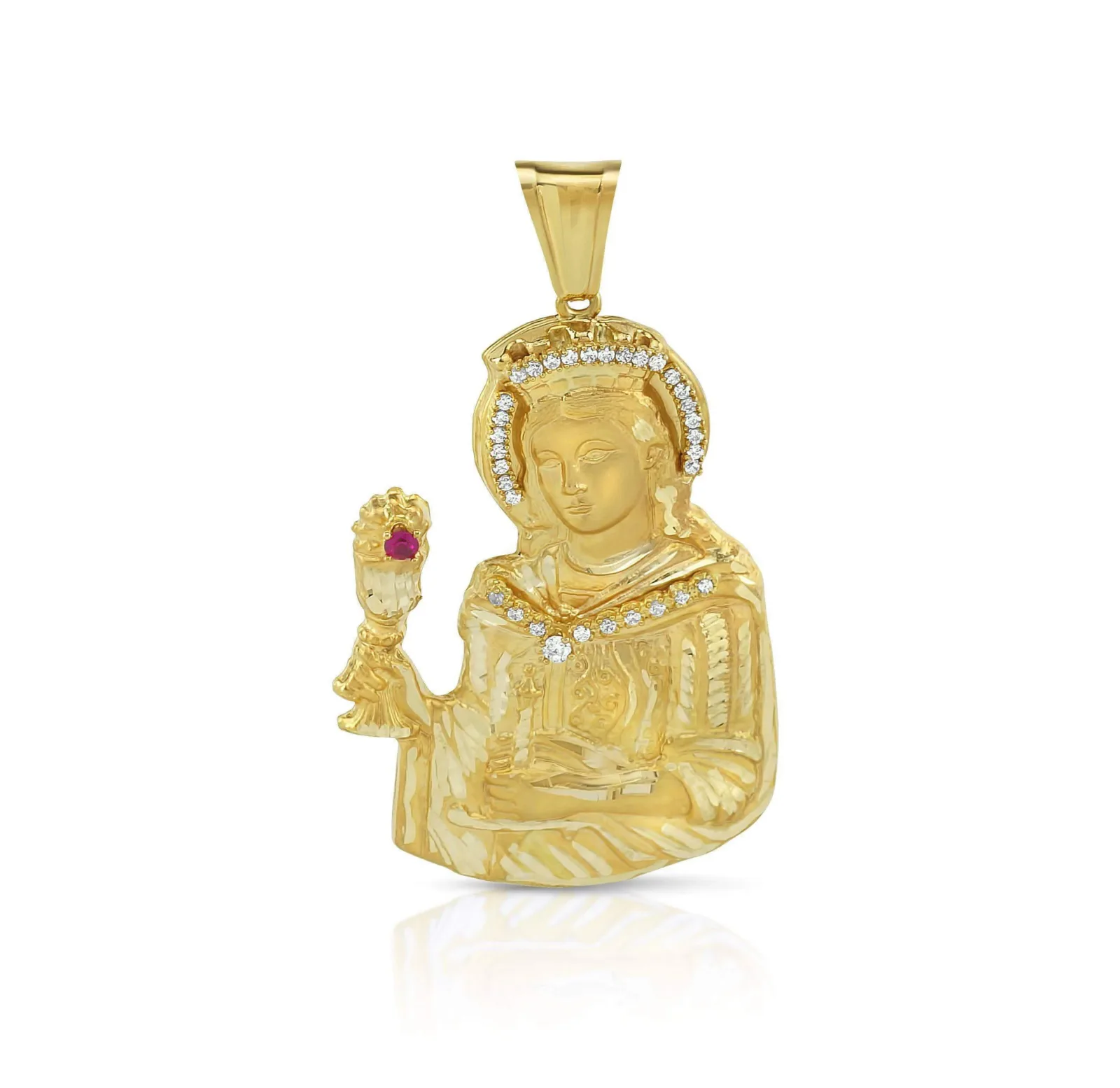 Saint Barbara Pendant in 10K Solid Yellow Gold