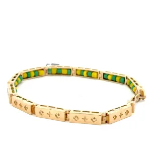 Las Villas Jewelry Online Bracelets Orula Elegant Gold Bracelet 14k 8''