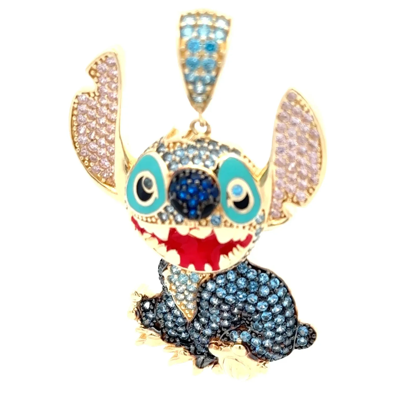 Las Villas Jewelry Online Pendants Colorful Stitch Pendant 14k