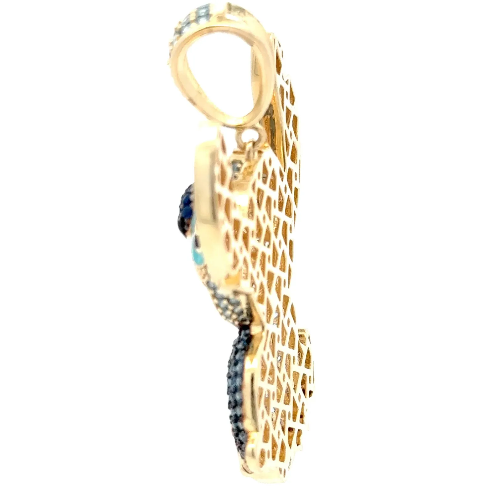 Las Villas Jewelry Online Pendants Colorful Stitch Pendant 14k