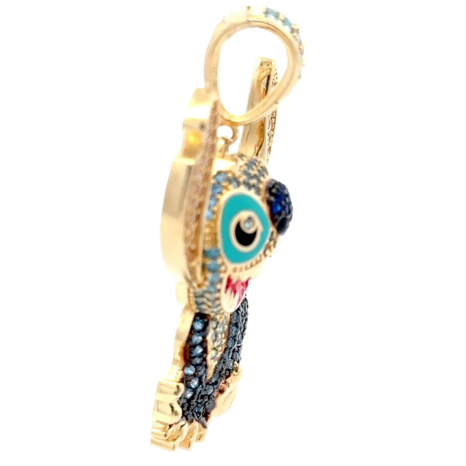 Las Villas Jewelry Online Pendants Colorful Stitch Pendant 14k