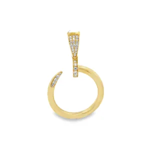 Las Villas Jewelry Online Pendants Elegant Gold Ring with Diamonds 10k