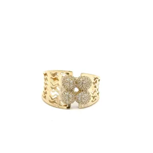 Las Villas Jewelry Online Rings Elegant Gold Ring with Sparkling Details