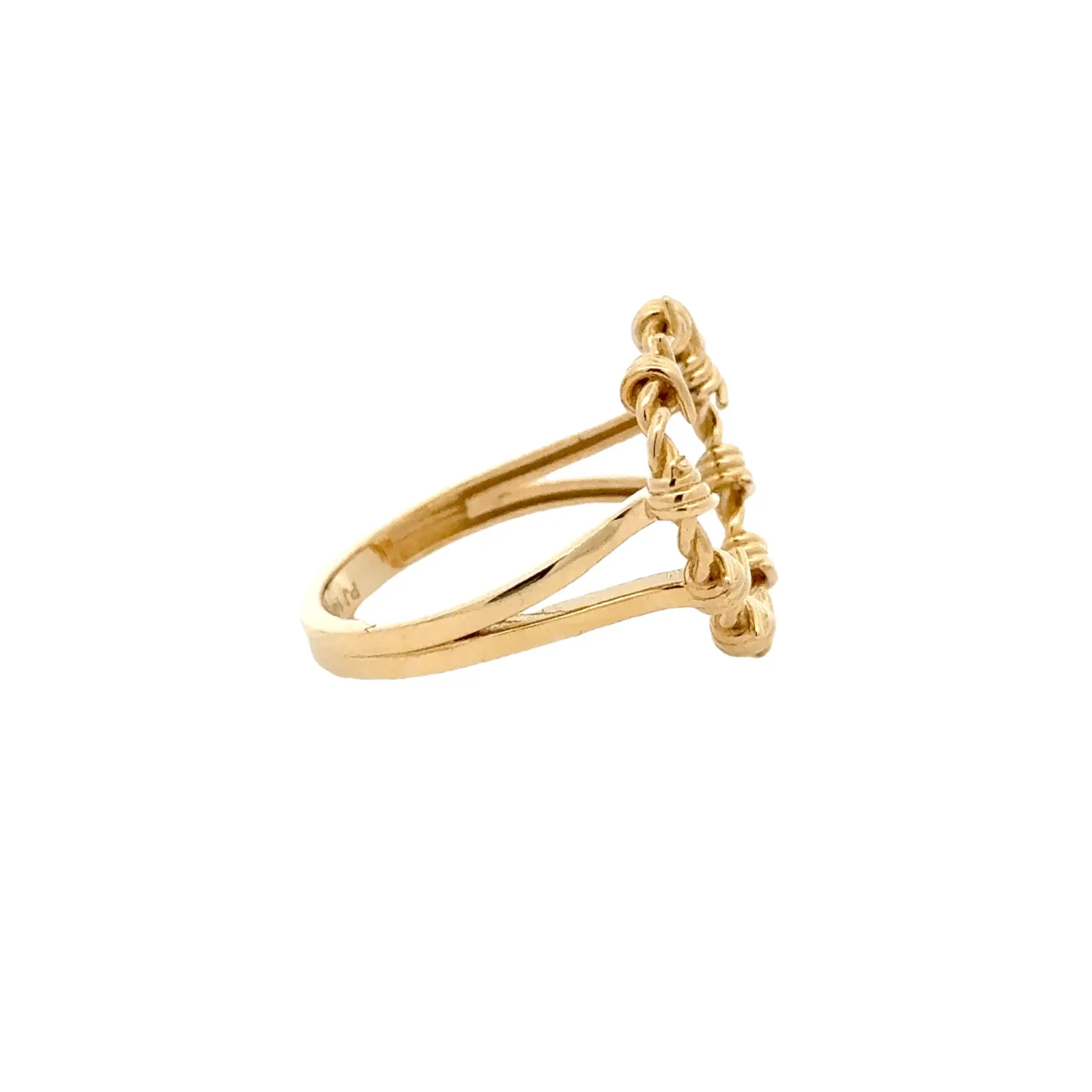 Las Villas Jewelry Online Womens Ring Elegant Gold Heart Ring 14k