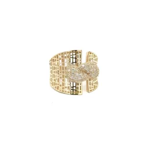 Las Villas Jewelry Online Womens Ring Elegant Gold Ring with Sparkling Detail 10k 7