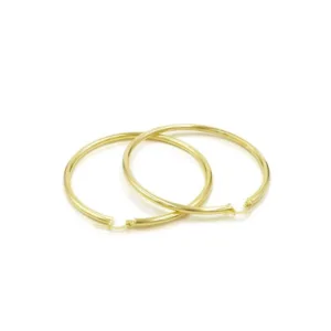 Las Villas Woman Earrings 10K Hoop Gold polished earrings