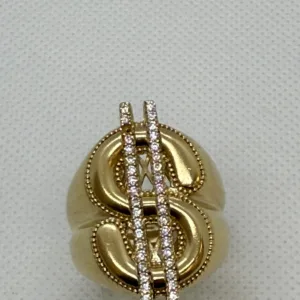 Anillo SÃ­mbolo DÃ³lar en Oro 10K