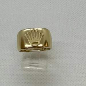 Anillo SÃ­mbolo Rolex Plano en Oro 10K