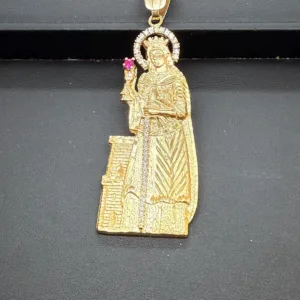 Dije de Santa BÃ¡rbara en Oro 10K