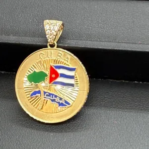 Dije de Mapa de Cuba en Oro 10K
