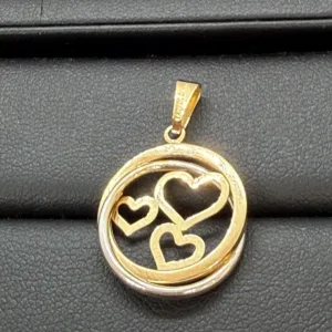 CorazÃ³n con CorazÃ³n en Oro 10K